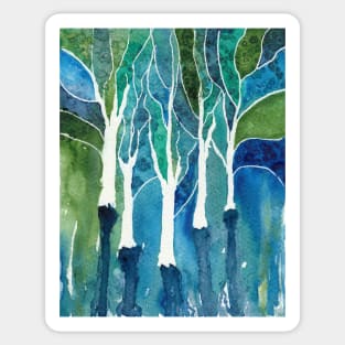 Fantasy Forest in Watercolor Sticker